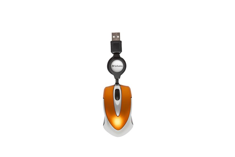 Verbatim Go Mini Optical Travel Mouse Mus Usb Vulkansk Orange