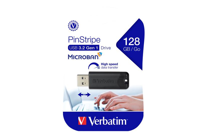 Verbatim Pinstripe Usb Drive Usb Flashdrive 128 Gb