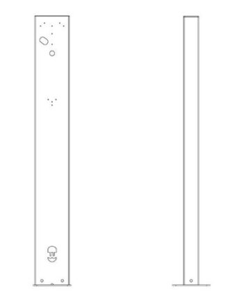 Wallbox Eiffel Basic Komponenter Til Montering For Ev-opladningsstation Ral 7043