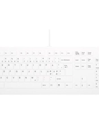 Active Key Ak-c8112 Tastatur Tørredesinfektion  Flad Nøgleprofil 100  Full Size Qwerty Pan Nordic Hvid Indgangsudstyr