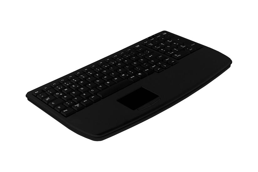 Active Key Industrialkey Ak-7410- Tastatur Kompakt Ultraflad Med Touchpad Belgisk Sort Indgangsudstyr