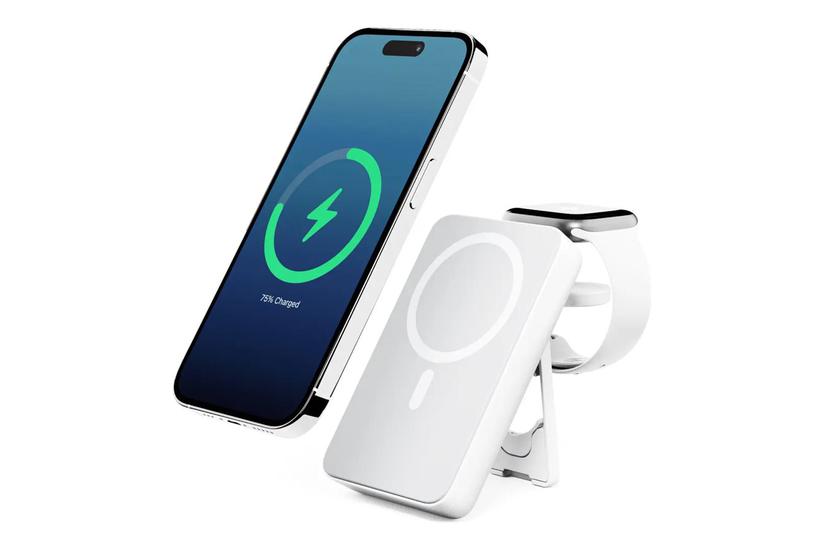 Alogic Lift -in- Trådløs Opladningsstander Strømbank Magsafe-kompatibel 24 Pin Usb- Usb 18 Watt
