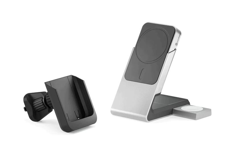 Alogic Matrix Flow Trådløs Opladningsstander - - Bilstrømsadapter Med Trådløs Opladnings Powerbank 30 Watt