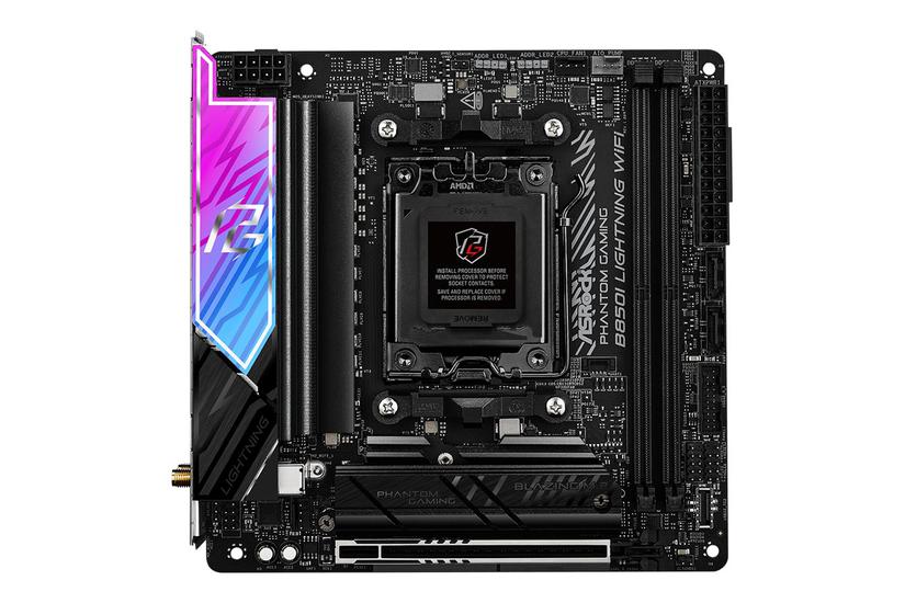 Asrock Phantom Gaming B850i Lightning Wifi Bundkort Mini Itx Socket Am5 Amd B850