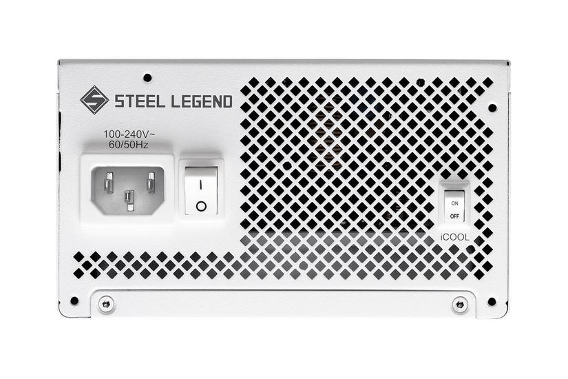Asrock Steel Legend Sl-1000gw Strømforsyning 1000w 80 Plus Gold Atx12v Eps12v Hvid Stål