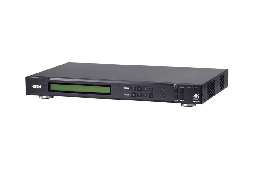 Aten Vancryst Vm0404hb True 4k Hdmi Matrix Switch Video- Audioswitch Monterbar På Stativ