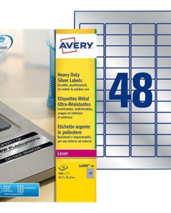 Avery Heavy Duty Laser Labels Etiketter 960 Etikette    45     21   Mm