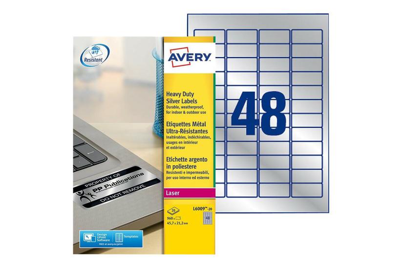 Avery Heavy Duty Laser Labels Etiketter 960 Etikette 45 21 Mm