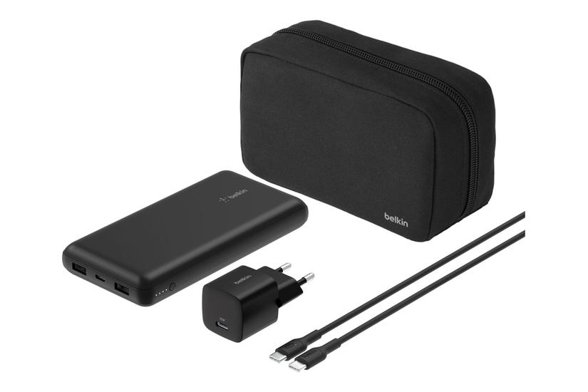 Belkin Boostcharge Powerbank Ac-strømadapter 24 Pin Usb- Usb Med Zippered Pouch Case