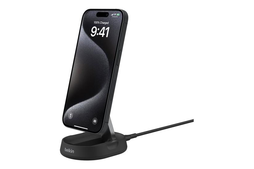 Belkin Boostcharge Pro Trådløs Opladningsstander Magnetisk Ac-strømadapter 15 Watt