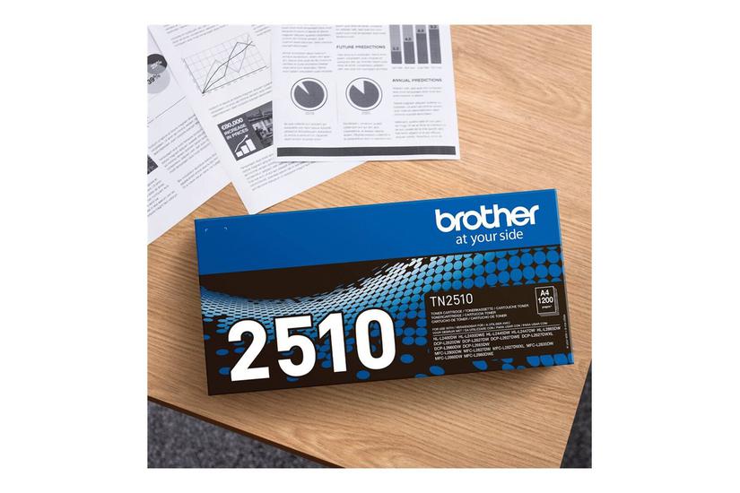 Brother Tn-2510 Høj Kapacitet Sort Original Tonerpatron