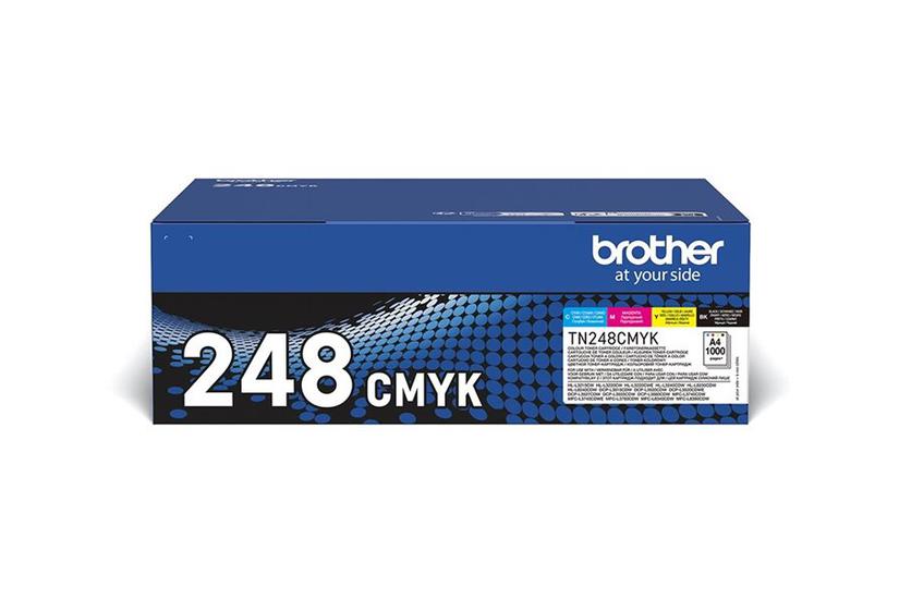 Brother Tn248val Multipack Pakker Sort Gul Cyan Magenta Original Tonerpatron