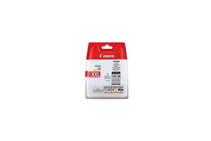 Canon Cli-581x Bk Multi Pack Pakker Størrelse Sort Gul Cyan Magenta Original Blækbeholder