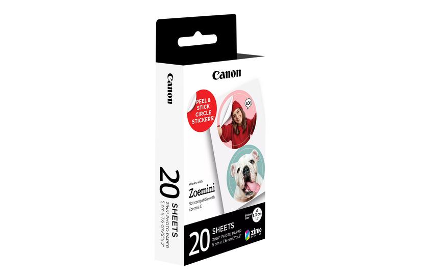 Canon Zink Præskårne Cirkelfotomærkater 40 Etikette 33 Mm Diameter