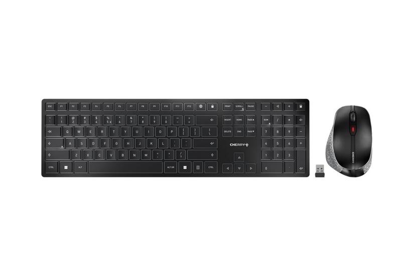 Cherry Dw 9500 Slim Sæt Med Mus Og Tastatur Usa Med Euro-symbol Grå Sort Indgangsudstyr