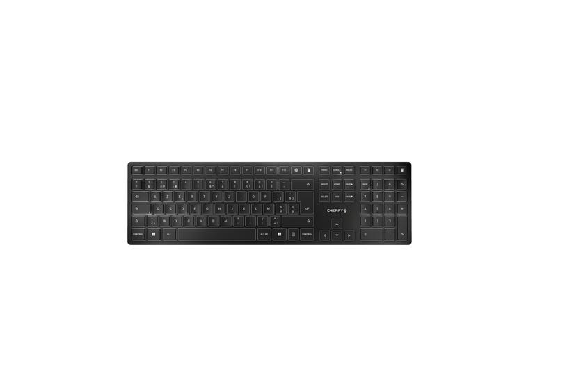 Cherry Kw 9100 Slim Tastatur Belgisk Sort Sølv Indgangsudstyr