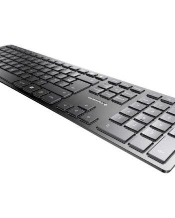 Cherry Kw 9100 Slim Tastatur Fransk Sort  Sølv Indgangsudstyr