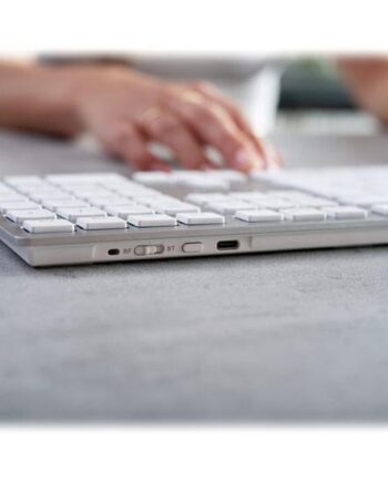 Cherry Kw 9100 Slim Tastatur Pan Nordic Sølv  Hvid Indgangsudstyr