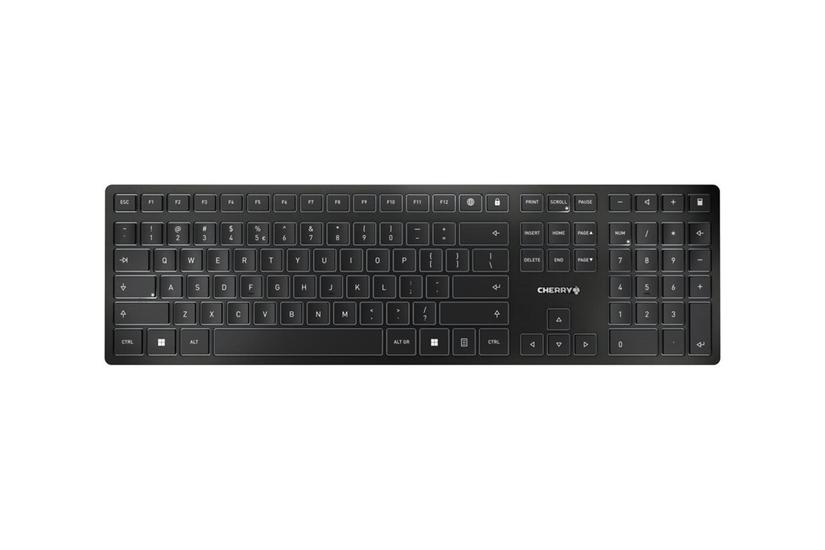 Cherry Kw 9100 Slim Tastatur Qwerty Engelsk Europa Sort Sølv Indgangsudstyr