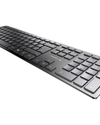Cherry Kw 9100 Slim Tastatur Qwertz Tysk Sort  Sølv Indgangsudstyr