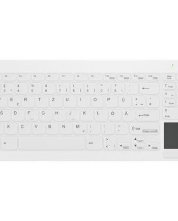 Cherry Medical Ak-c7412f Tastatur Kompakt Compact Med Touchpad Qwerty Pan Nordic Hvid Indgangsudstyr