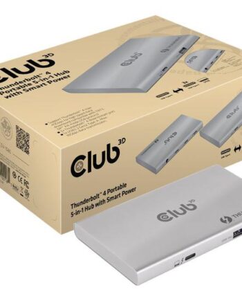 Club 3d Thunderbolt   Portable  -in-  Hub With Smart Power Dockingstation Thunderbolt