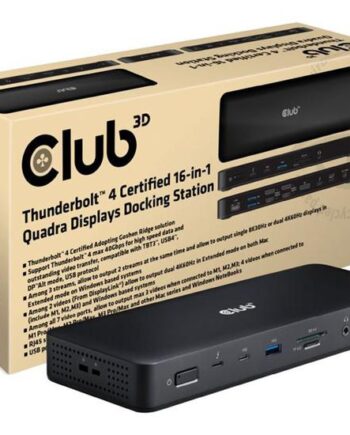Club 3d 16-in-  Dockingstation Usb-    Usb4   Thunderbolt     Thunderbolt       Thunderbolt        Dp      Hdmi   5gbe