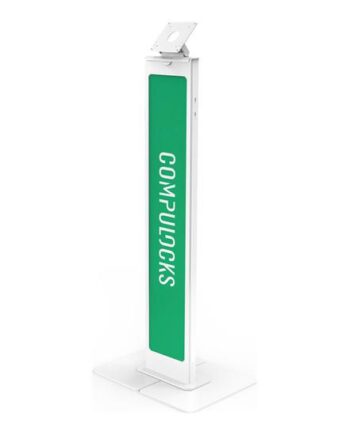 Compulocks Brandable Vesa Floor Stand For Screens Up To 32 Inches Stativ For Lcd Display Brandbar  Med Stor Baseplade Hvid