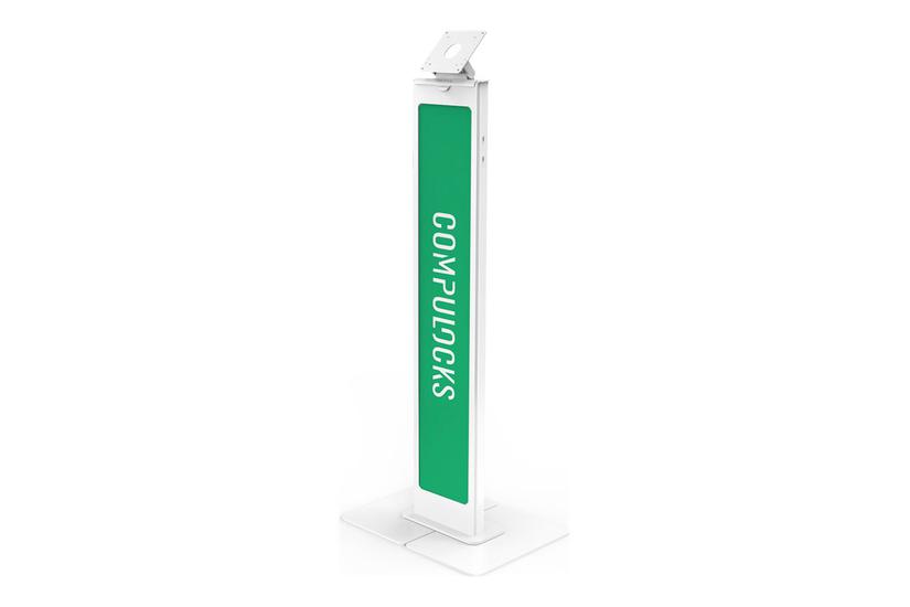 Compulocks Brandable Vesa Floor Stand For Screens Up To 32 Inches Stativ For Lcd Display Brandbar Med Stor Baseplade Hvid