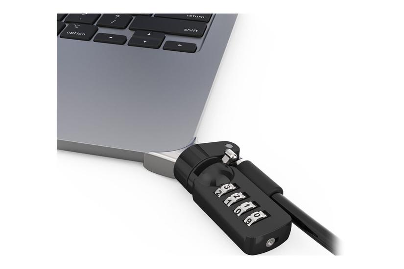 Compulocks Ledge Lock Adapter For Macbook Air 15 Quot M2-m4 With Combination Cable Lock Silver Sikkerhedspakke For System Kombinationslås