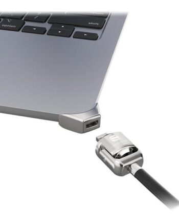 Compulocks Ledge Lock Adapter For Macbook Air 13 Quot  M2-m4 With Keyed Lock Silver Adapter Til Låsning Af Slot For Sikkerhed Med Kabellås Med Nøgle