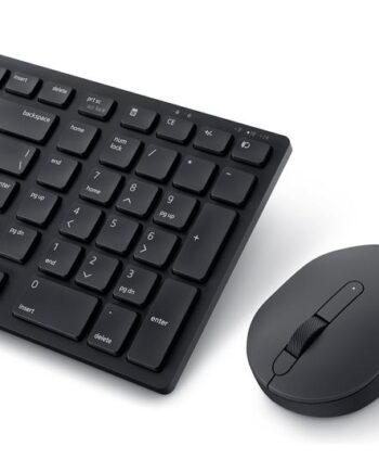 Dell Pro Compact Silent Keyboard And Mouse Km555 Sæt Med Mus Og Tastatur Qwerty Us International Sort Indgangsudstyr