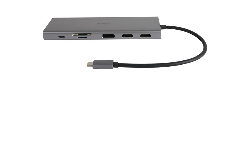 Deltaco Dockingstation Usb- Hdmi Dp 1gbe