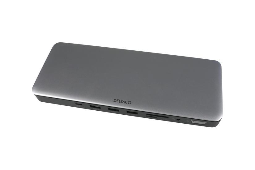 Deltaco Dockingstation Usb- Hdmi Dp 1gbe