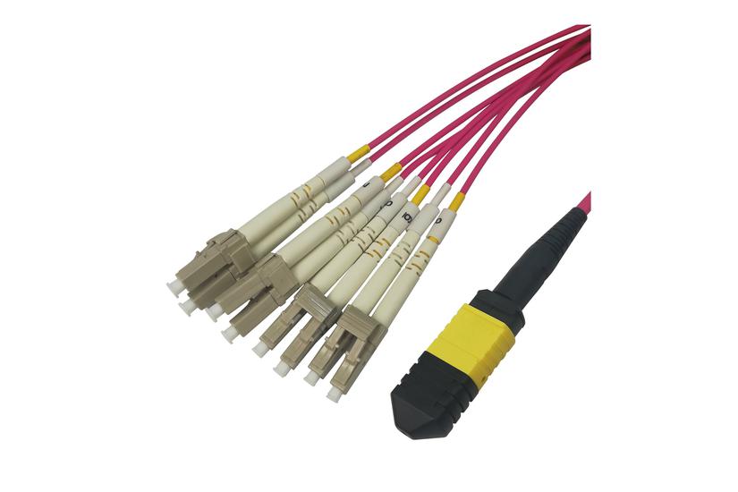Deltaco Fanout-kabel Rød