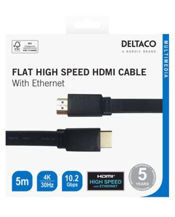 Deltaco Hdmi-kabel Med Ethernet