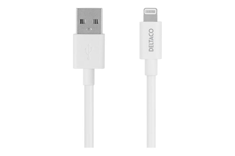 Deltaco Lightning-kabel 50 Cm