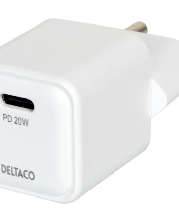 Deltaco Mini Strømforsyningsadapter 24 Pin Usb-  20 Watt