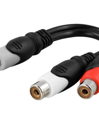 Deltaco   5mm Jack Han Til 2x Rca Hun       Sort