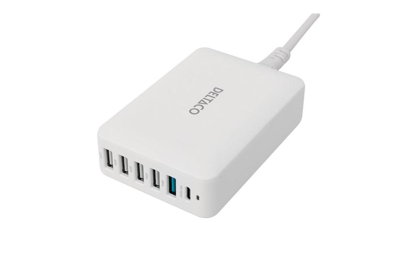 Deltaco Opladningsstation 24 Pin Usb- Pin Usb Type 60 Watt