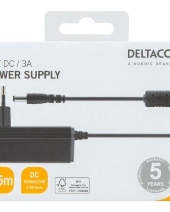 Deltaco Ps12-30b Strømforsyningsadapter        12v Dc  3a  50 60hz 36 Watt