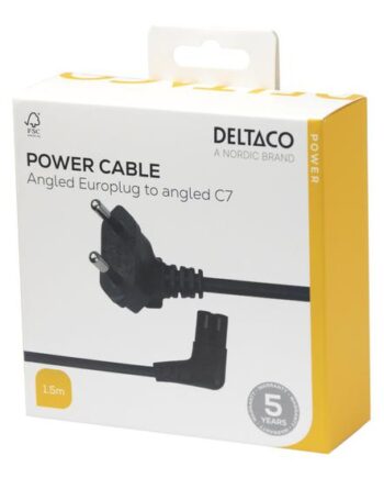 Deltaco Strømkabel Europlug Til Power Iec 60320 C7