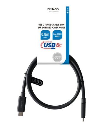 Deltaco Usb Type-  Kabel 24 Pin Usb-  Til 24 Pin Usb-  80 Cm