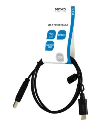 Deltaco Usb Type-  Kabel 24 Pin Usb-  Til Usb