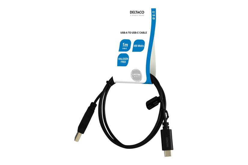 Deltaco Usb Type- Kabel 24 Pin Usb- Til Usb