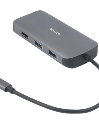 Deltaco Usbc-hdmi25 Dockingstation Usb-  Hdmi  Vga 1gbe