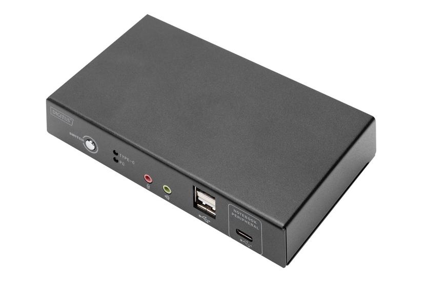 Digitus Ds-12901 Kvm Audio Usb Switch 4k30 Hz Usb- Usb Hdmi Ind Hdmi Ud Netværk Porte