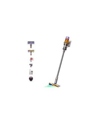Dyson V12 Detect Slim Absolute Støvsuger Ledningsfri Pind Håndholdt Gul Nikkel