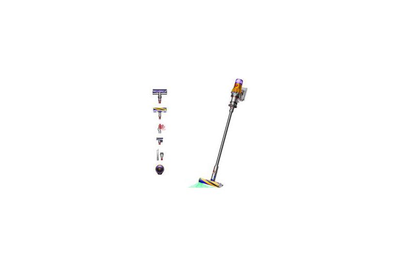 Dyson V12 Detect Slim Absolute Støvsuger Ledningsfri Pind Håndholdt Gul Nikkel