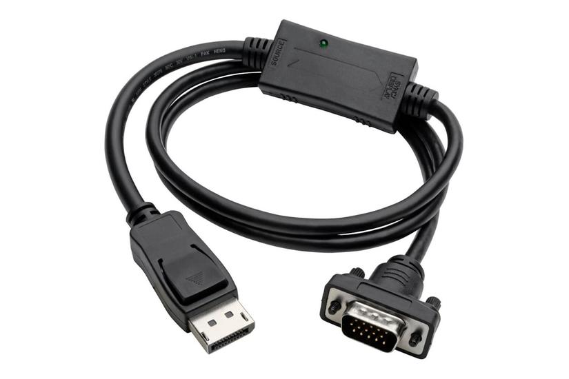 Eaton Tripp Lite Series Displayport To Vga Active Adapter Cable Dp With Latches To Hd15 Ft Display Kabel 91 Cm